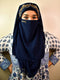 wrap my hijab handwork hijab naqab navy blue