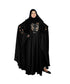 Black embroidered art silk abaya