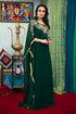 Dark green georgette designer kaftan