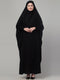 Black head to toe free size jilbab abaya