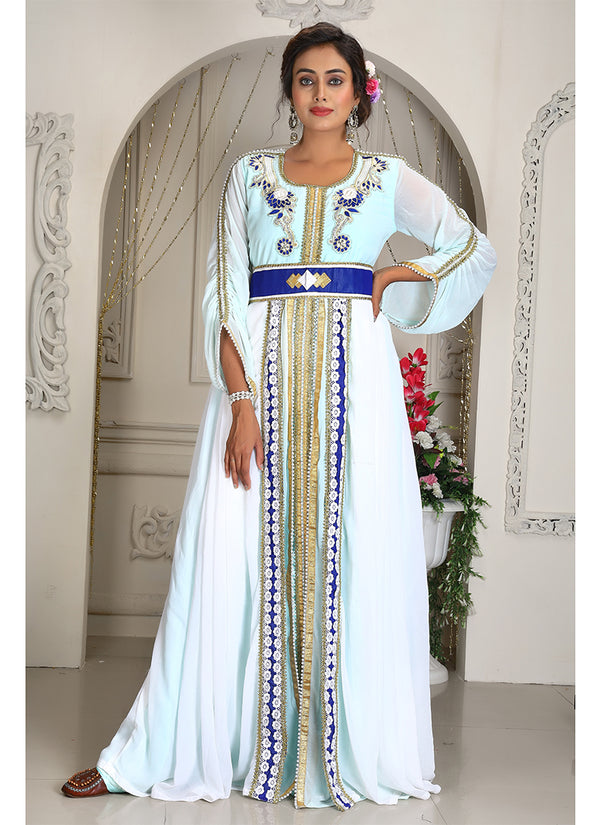 Women dubai embroidery kaftan designer islamic partywear kaftan