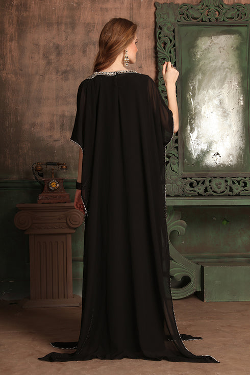 Black georgette kaftan