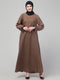 Light Brown Matt nida abaya with hijab