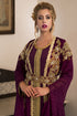 Violet jacket style moroccan wedding caftan