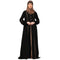 Black designer abaya with fashionable buttons