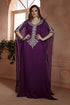 Scintillating fuchsia hand beaded free size arabian design kaftan