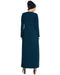Teal basic a line abaya with side pockets