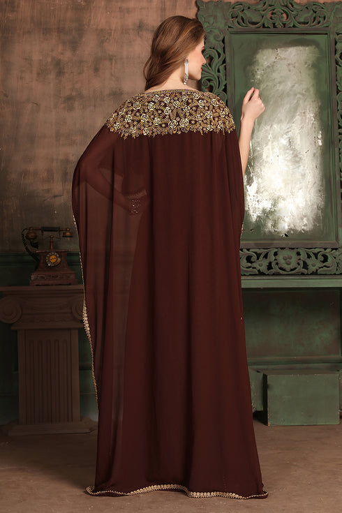 Brown designer designer kaftan