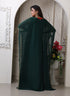 Dark green color israeli woman kaftan
