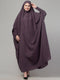Dusky purple head to toe free size jilbab abaya
