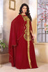 Maroon georgette kaftan