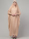 Light beige head to toe free size jilbab abaya