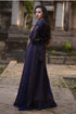 Blue and gold designer wedding kaftan