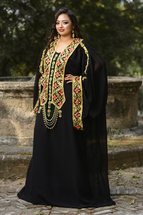 Black islamic kaftan