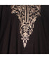 Brown embroidered crepe abaya