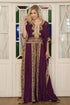 Violet embroidery moroccan kaftan