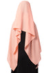 Peach Embroidered Georgette Hijab