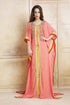 Yellow and pink handmade kaftan with free size kaftan
