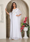 White good looking designer kaftan wedding islamic kaftan