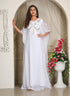 White good looking designer kaftan wedding islamic kaftan