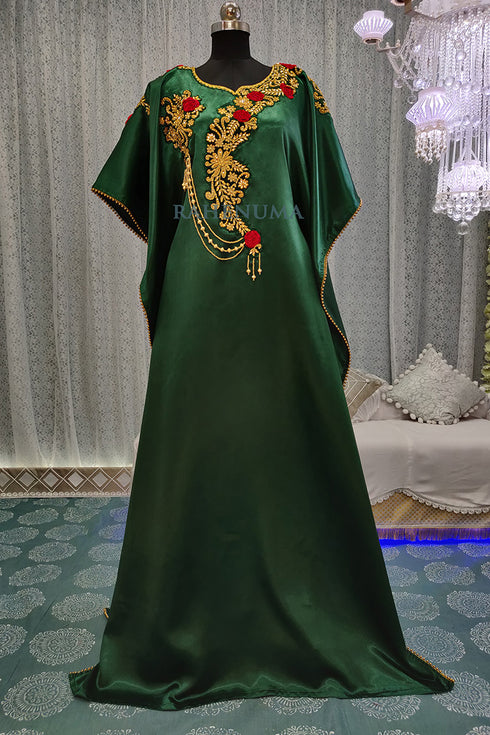 Stylish bottle green arabian Abaya