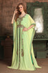 Yellow and green georgette kaftan
