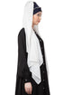 White Embroidered Georgette Hijab