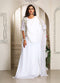 White islamic designer kaftan for women arabic wedding dresses
