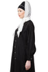 White Embroidered Polyester Hijab