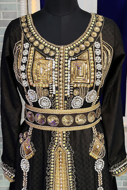 Black designer wedding moroccan kaftan