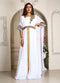 White moroccan embroidery kaftan for women dubai kaftan
