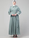 Matt nida wide belt coat style abaya with Hijab