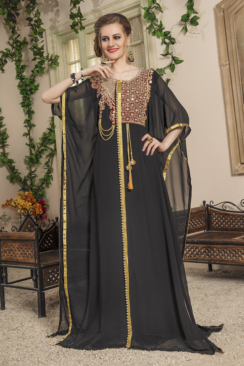 Women black african kaftan