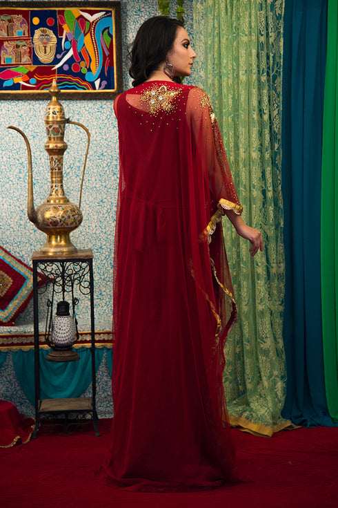 Maroon african designer kaftan