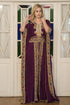 Violet embroidery moroccan kaftan