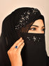 wrap my hijab luxury black handcrafted wedding hijab