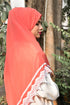 Tomato ready to pink | instant hijab with lace
