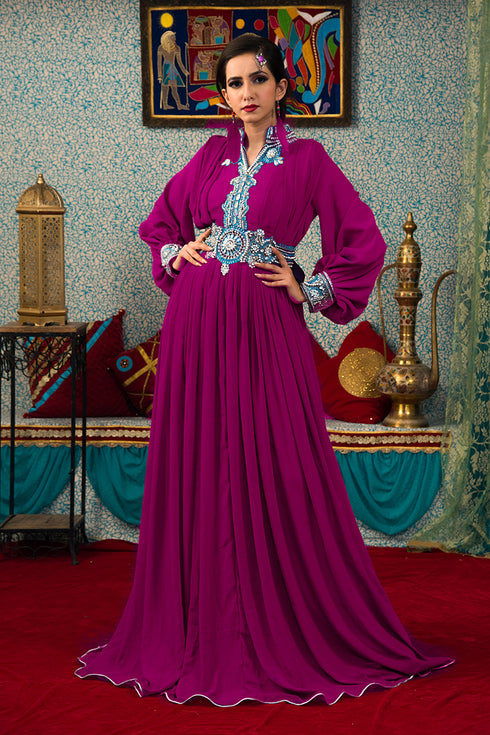 Purple partywear kaftan