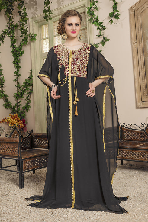 Women black african kaftan