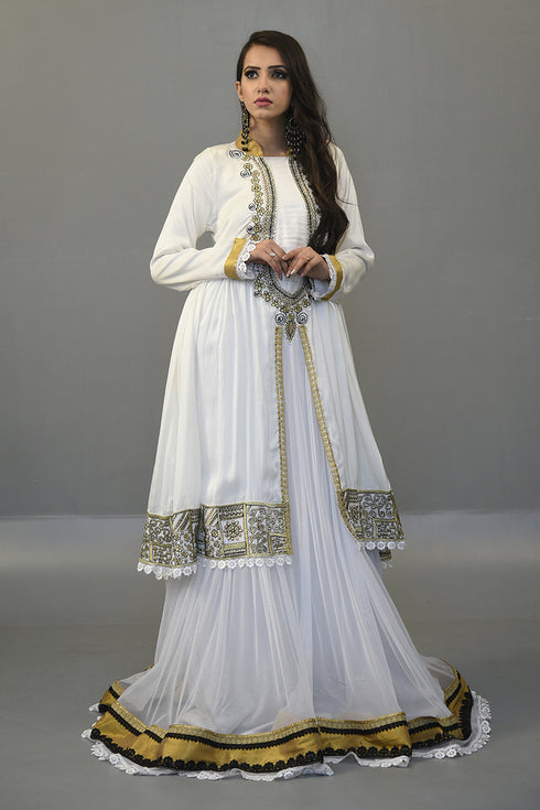 White Designer maxi Dress