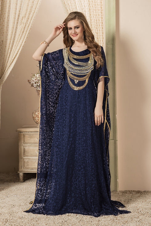 Blue kaftan designer