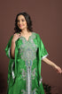 Exquisite green traditional embroidered kaftan