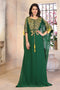 Woman georgette thread work kaftan