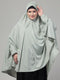 sage green polyester plain jilbab