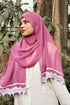 purple georgette ready-to-wear lace hijab