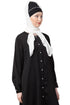 White Embroidered Polyester Hijab