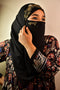 Black partywear| wedding| bridal handwork hijab with naqab