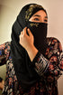 Black partywear| wedding| bridal handwork hijab with naqab