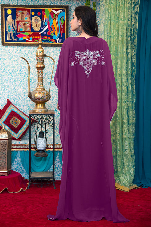 Purple arabic designer kaftan