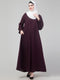 Wine Matt nida abaya with hijab